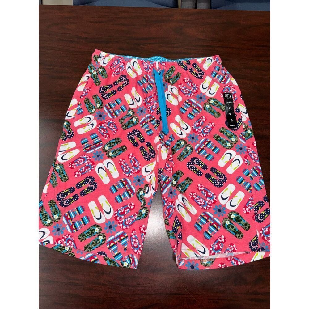 NWOT New Directions Flip Flop Print Long Sleep Shorts Size Small